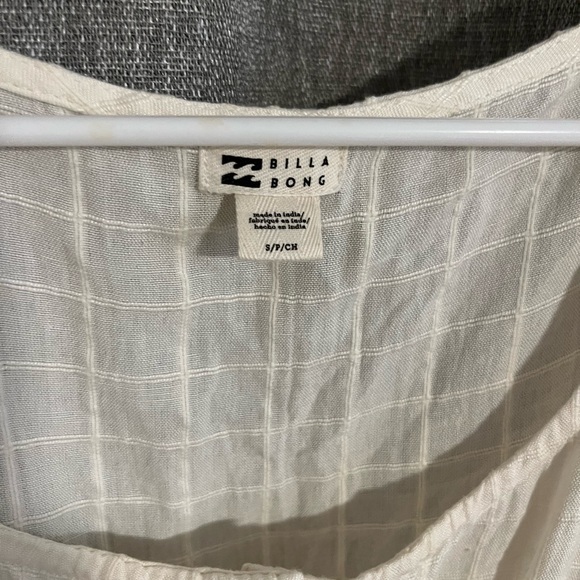 Billabong Cream Checkered Midi Dress - Picture 3 of 4